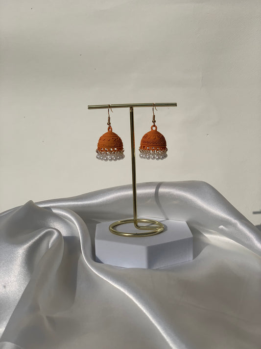 Nehal - mini jhumki Orange.