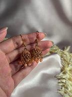 Resham jhumki peach - rozana