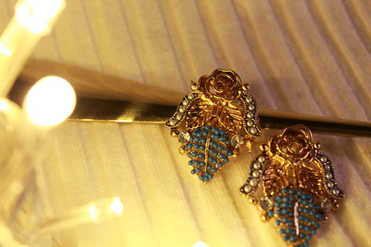 EFS-05  Gold Plated Rose - White and Blue