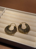 chand bali - oxidized - gold