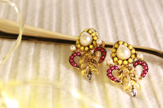 EFS-05  Gold Plated Crowns- Pink Yellow Pearl