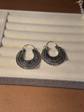 chand bali - oxidized - silver
