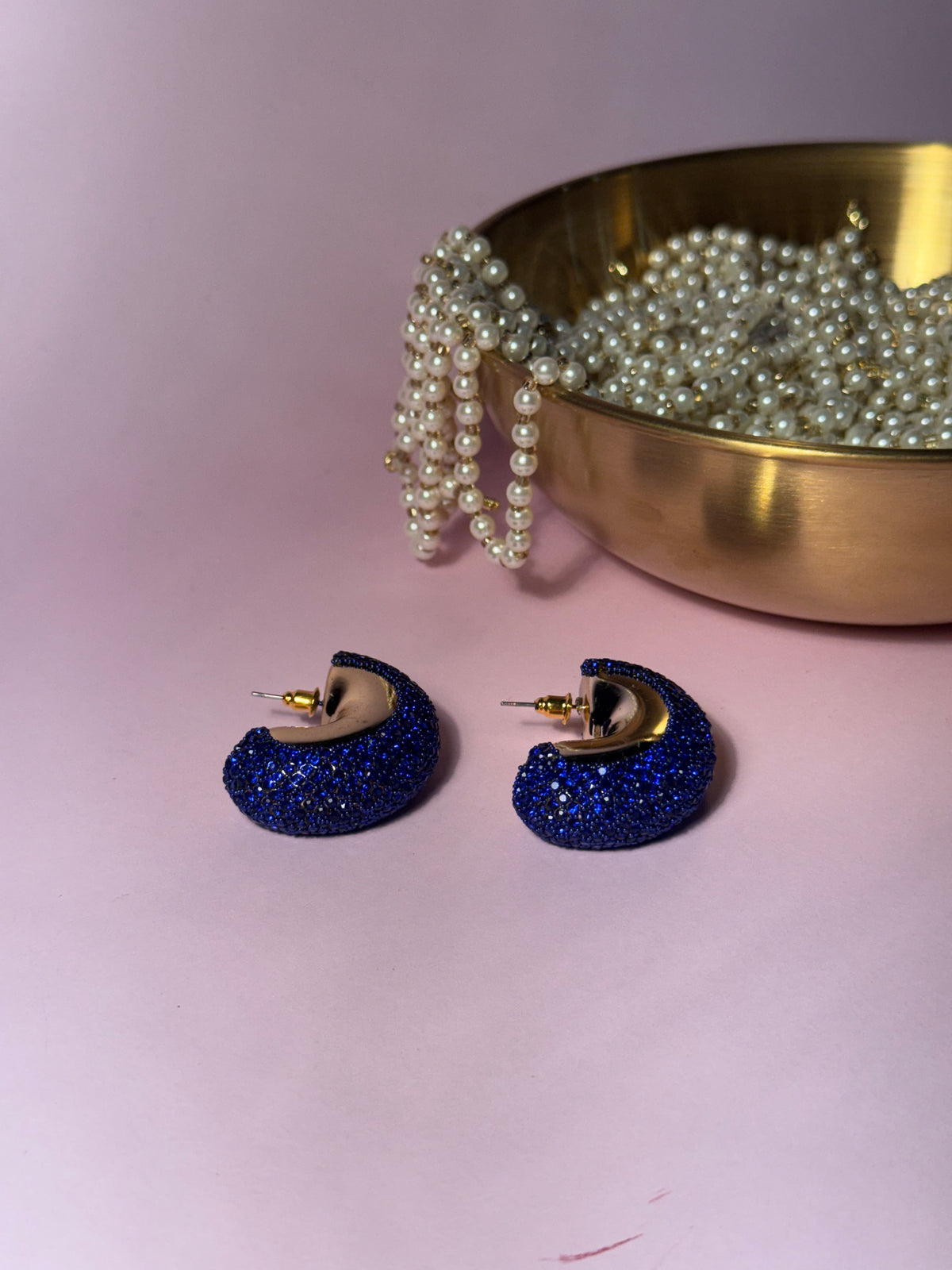 Gem hoops - Blue holographic