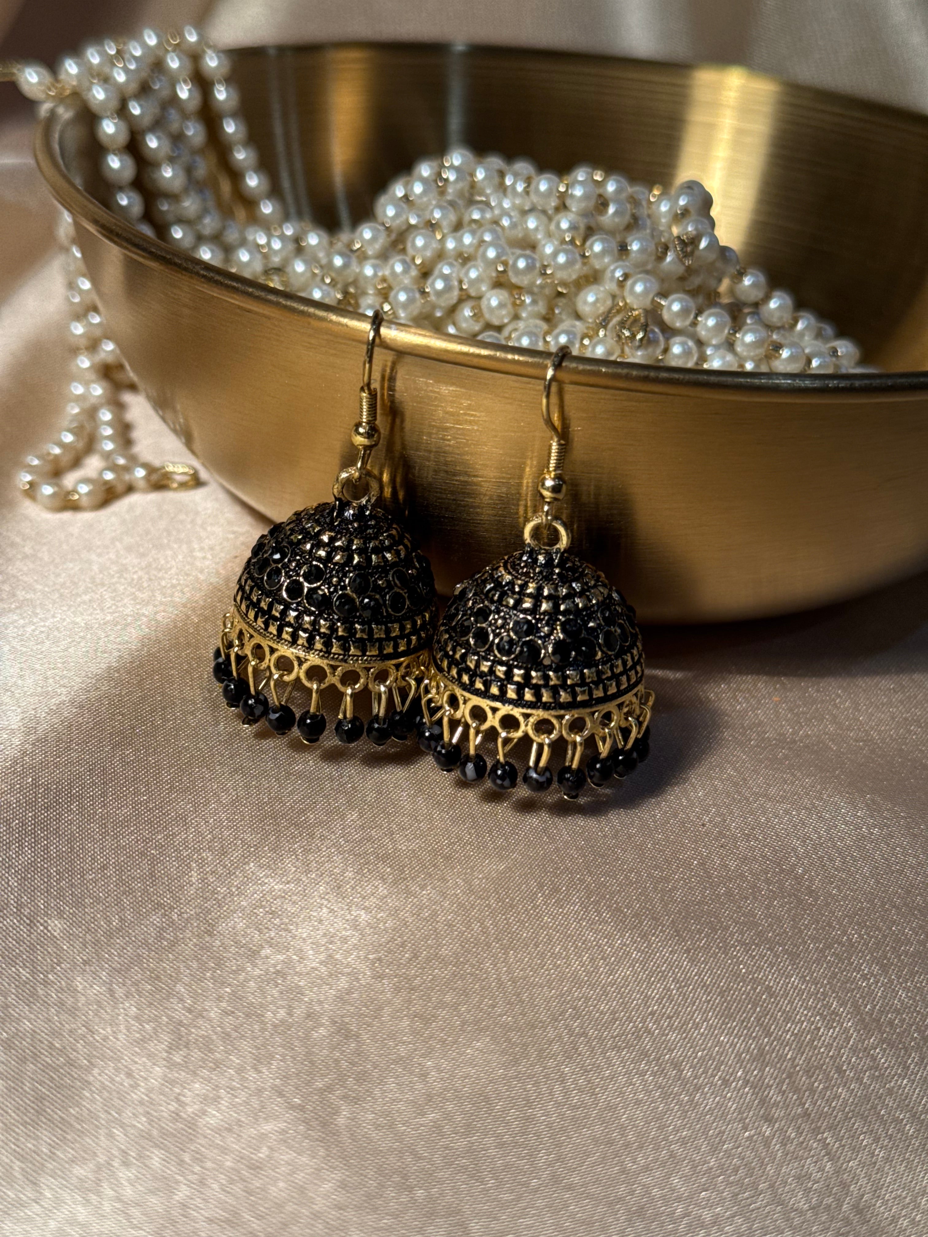 Aliza jhumki black - rozana