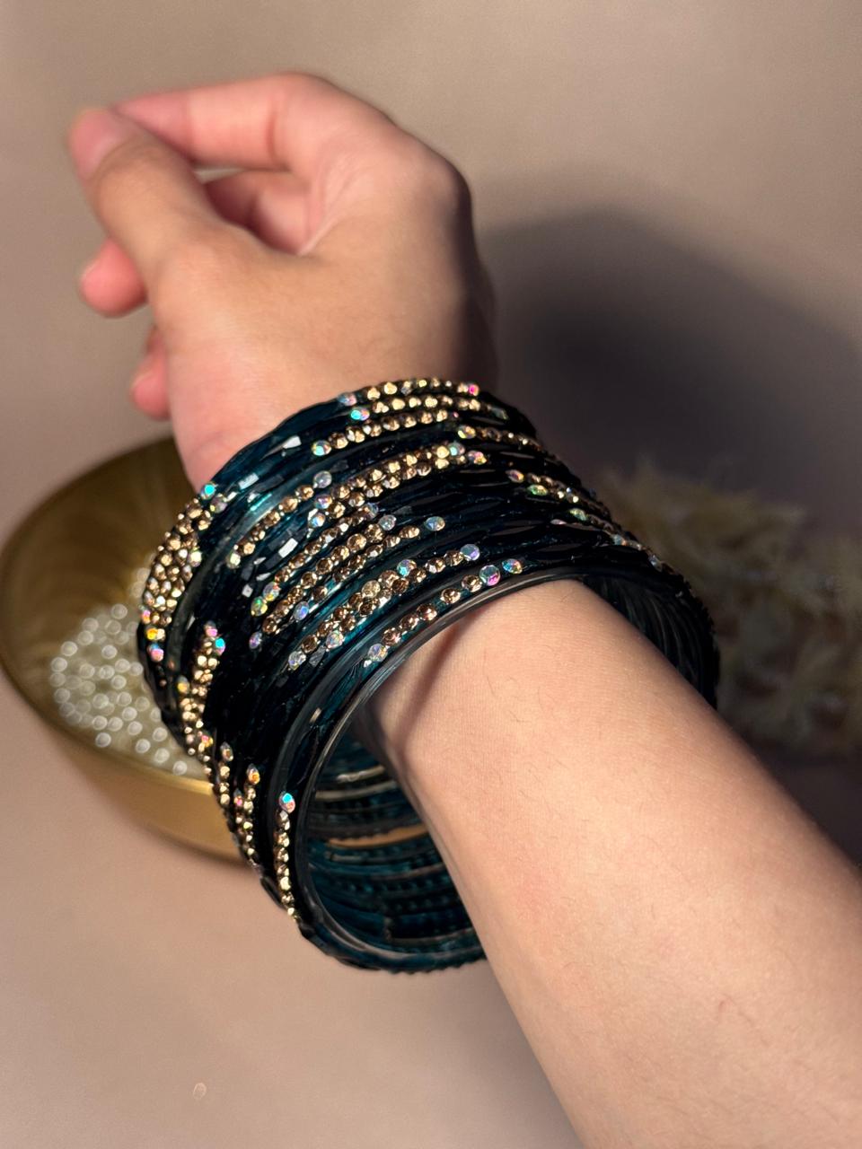 Nageena Bangles - Blue