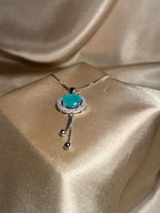 Round Pendant Necklace (Green)