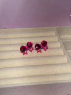 Bow Ties Studs - Pink