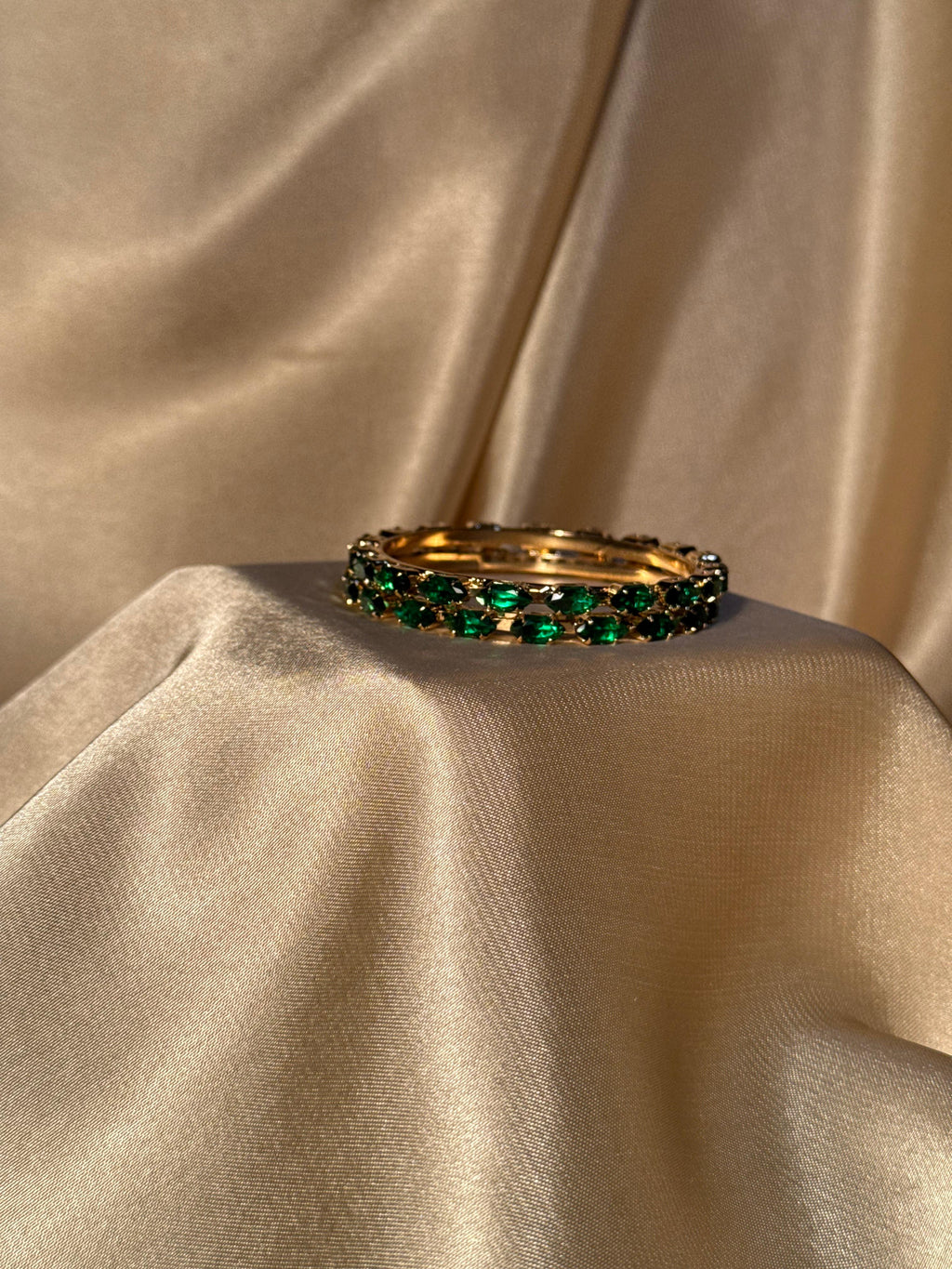 Beaded bangles Gold - Green (kids collection)