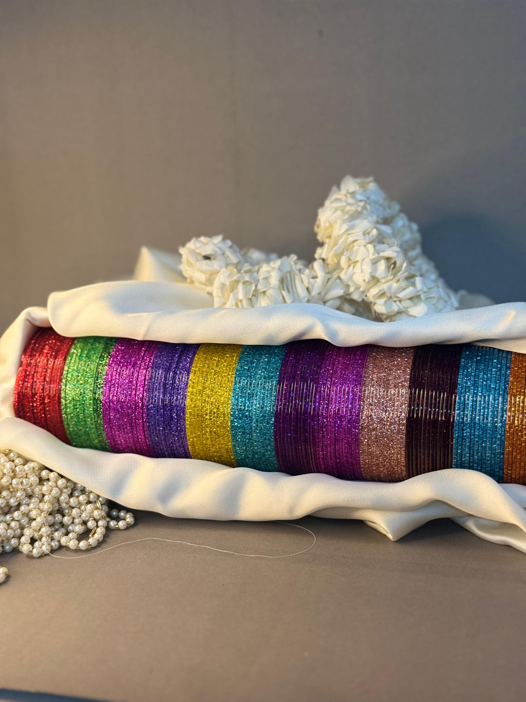 Glitter Pop Bangles Set - 12 Colors