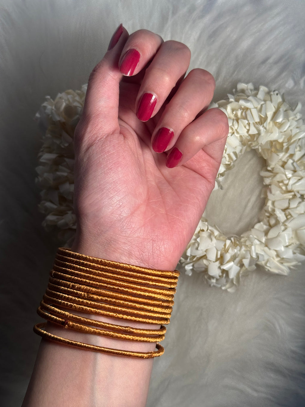 thread bangles gold