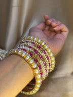 Moti Rani bangles - Dark Pink