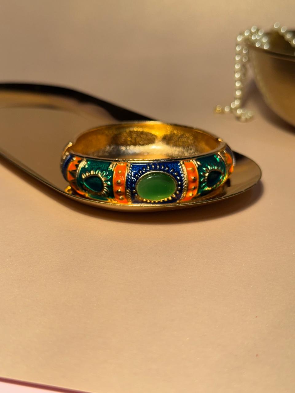 Rangeen Cuff (bracelet) - Blue & Green