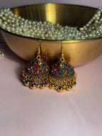 Meena karri antique Earrings - Multicolor
