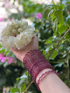 Raindrop bangle (6) maroon