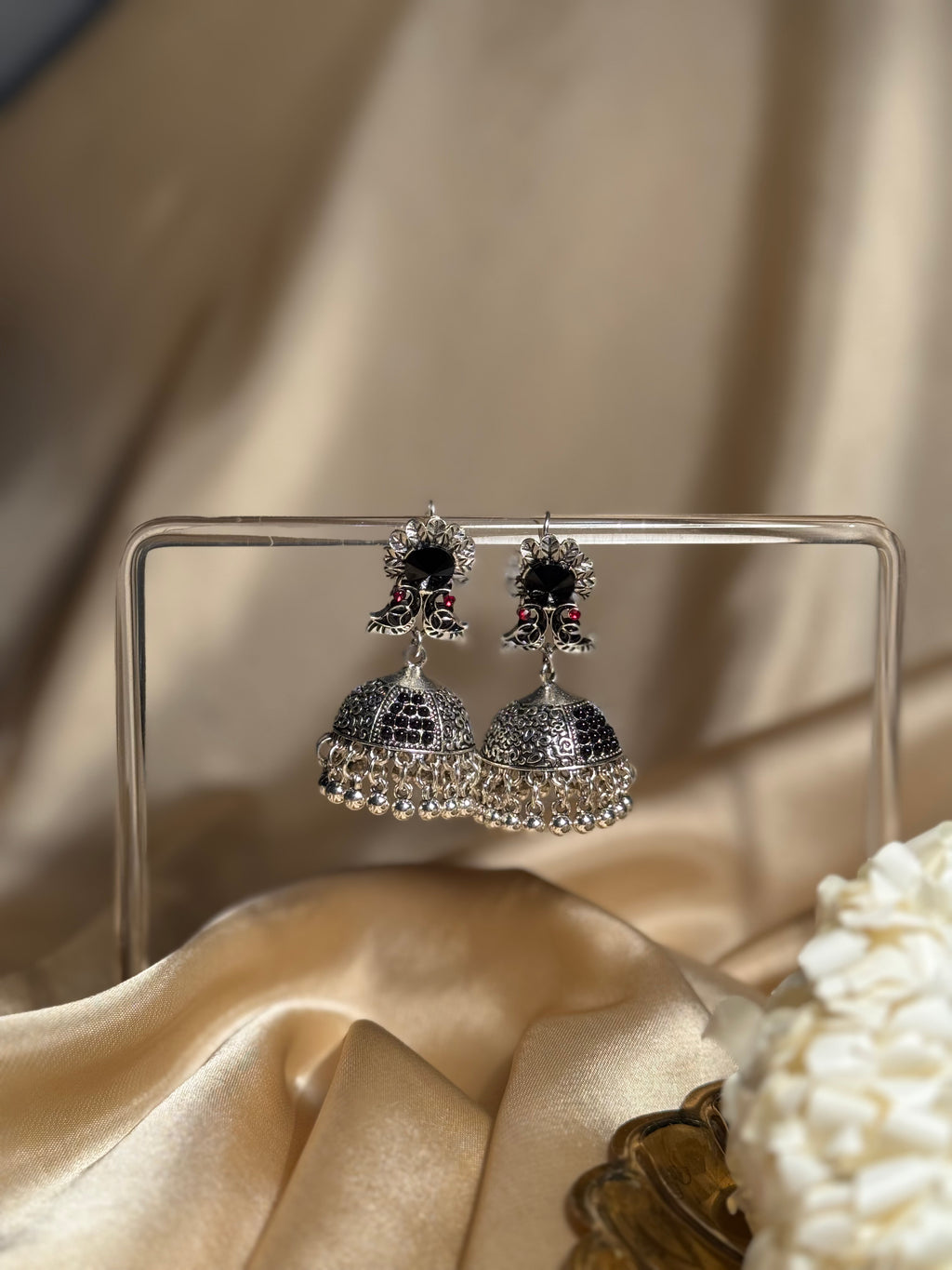 Phool chirya oxidized khass collection-silver and black