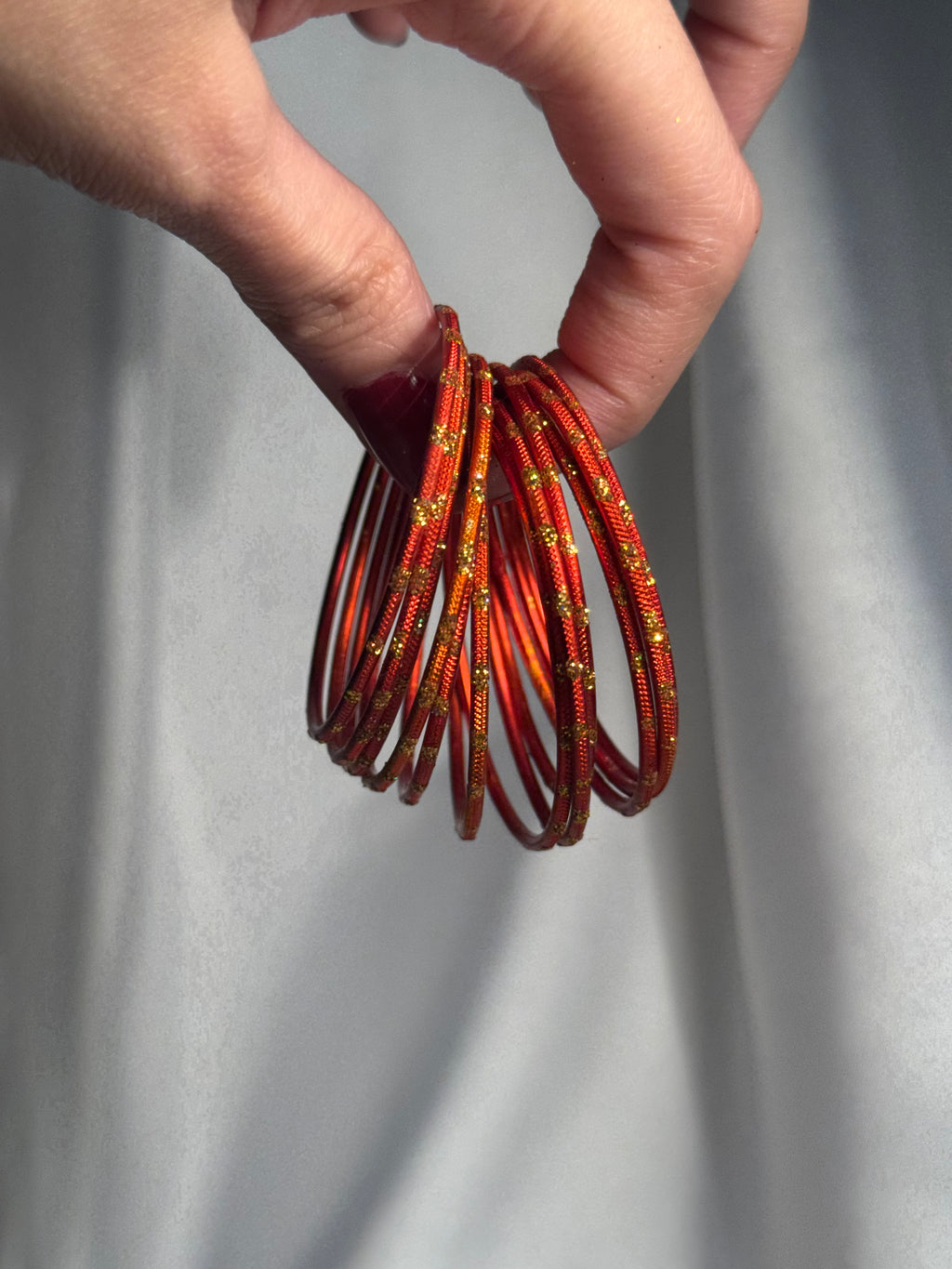 Glitter bangles orange - (kids collection)