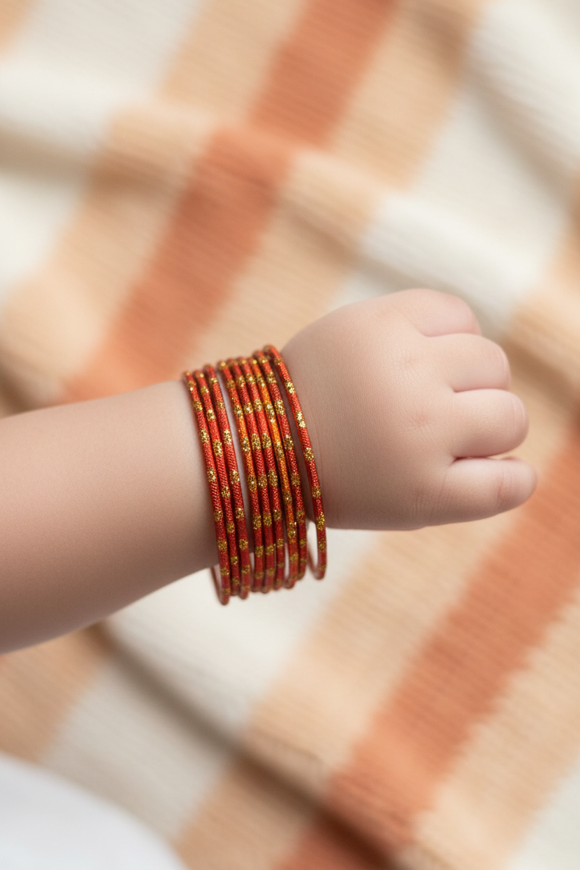 Glitter bangles orange - (kids collection)