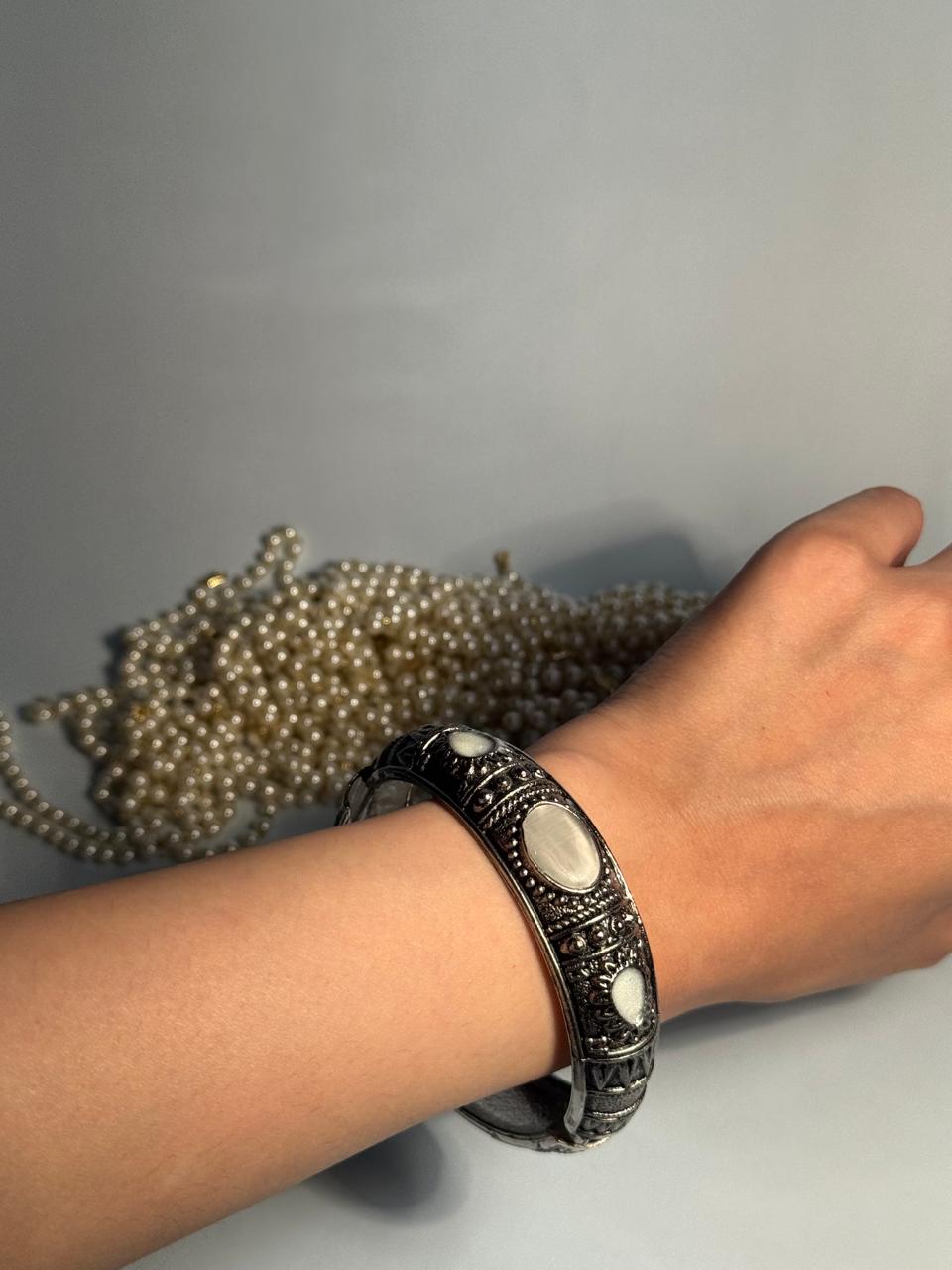 Silver Cuff (bracelet) - White
