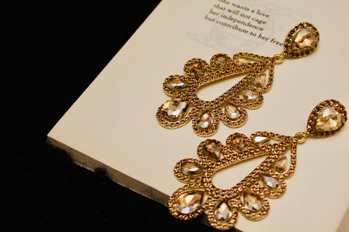 Sparkling Floral Droplets -  Gold