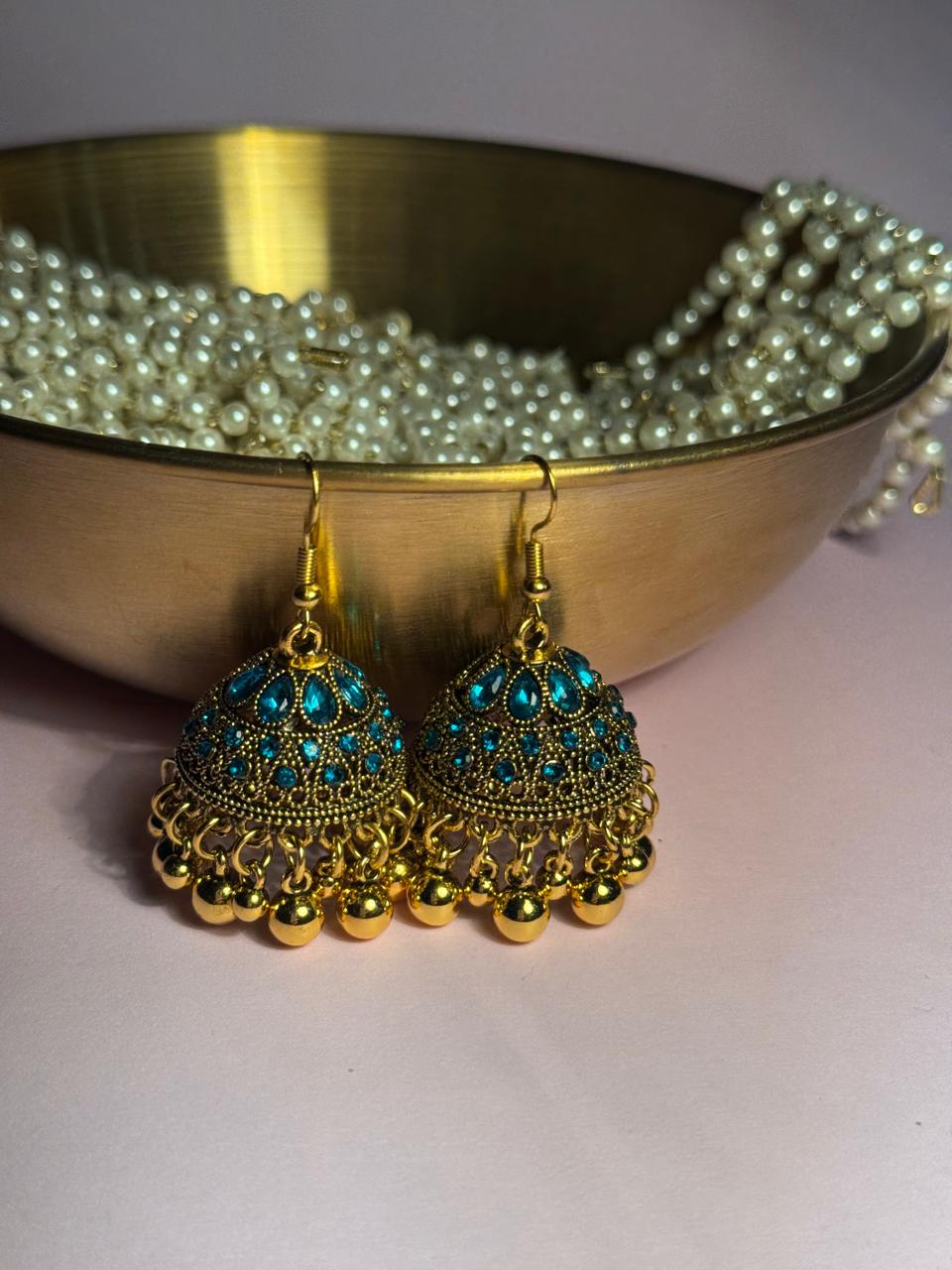 Meena karri antique Earrings - Blue