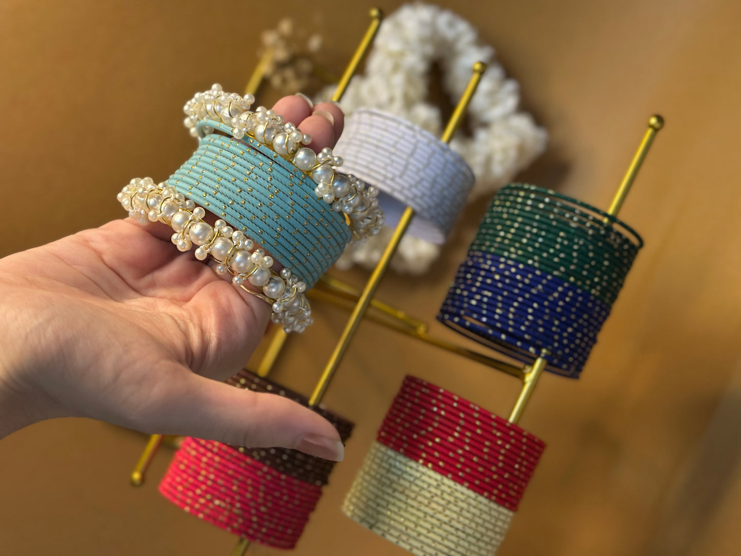 Basant Bangle bundle with gajra karray