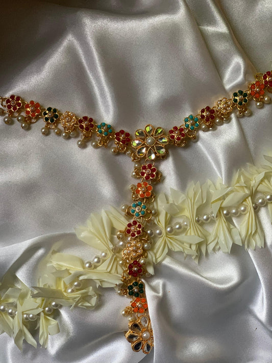 BD-22 Rangeen Angla - Gold (Multicolor - white Stone)