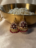 Floral jhumki maroon- rozana