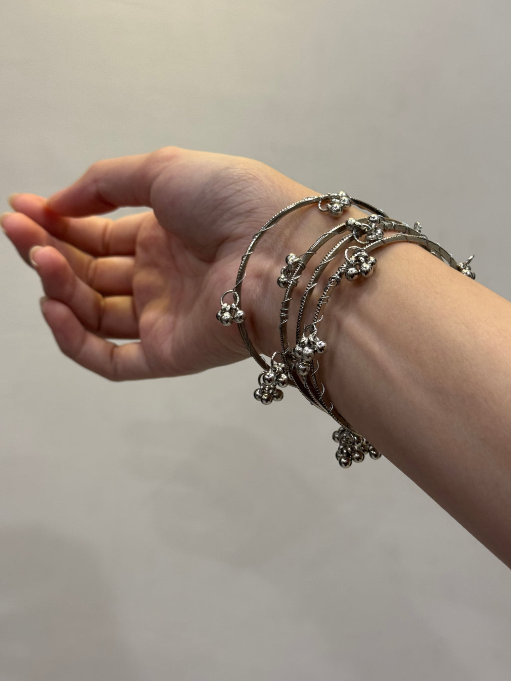 Ghungroo bangles handmade-chand raat collection silver