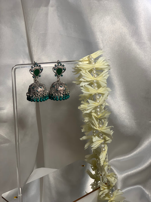 Hurrem Jhumkay (Dark Green)