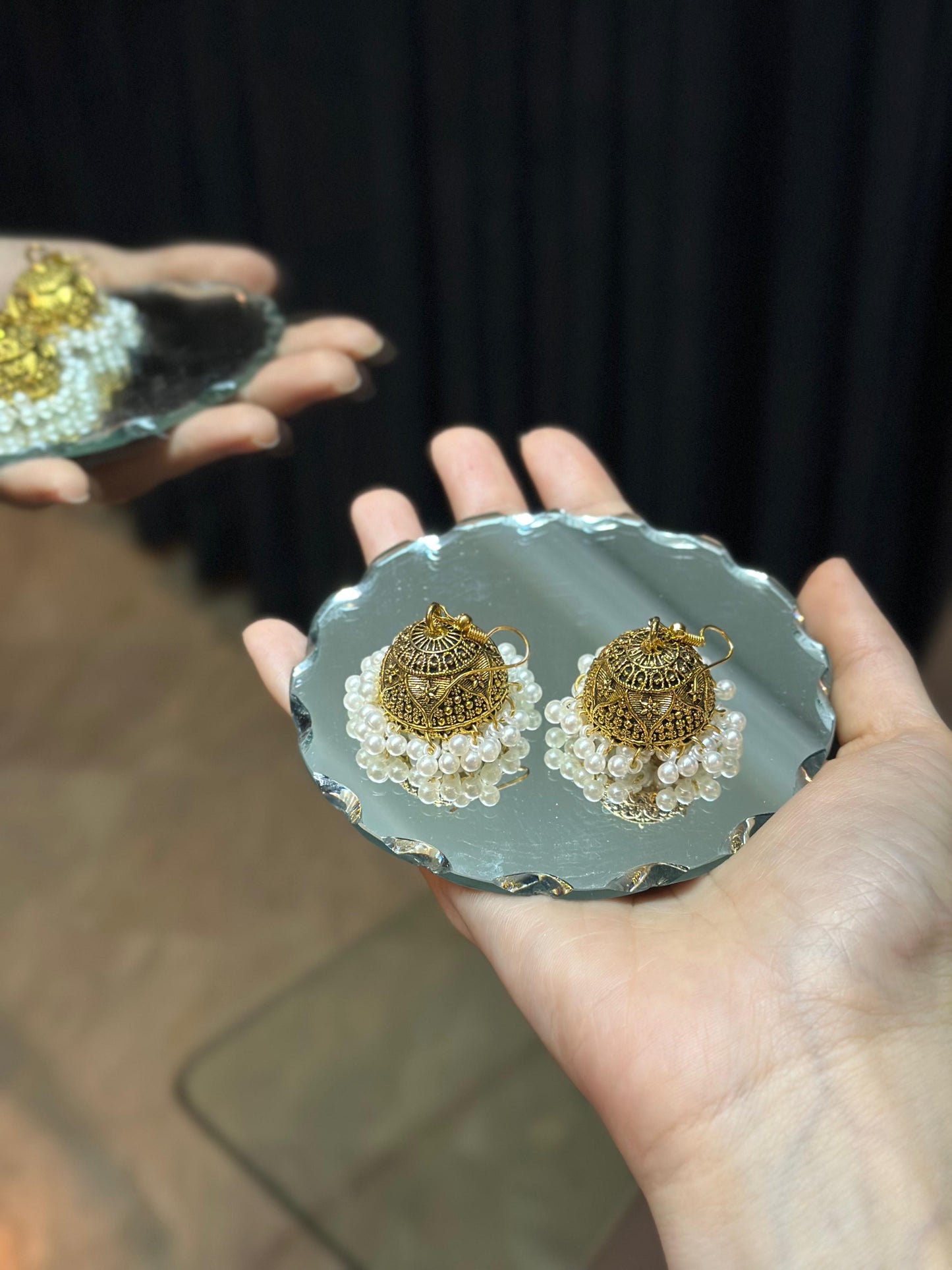 Moti jhumki gold - eid collection