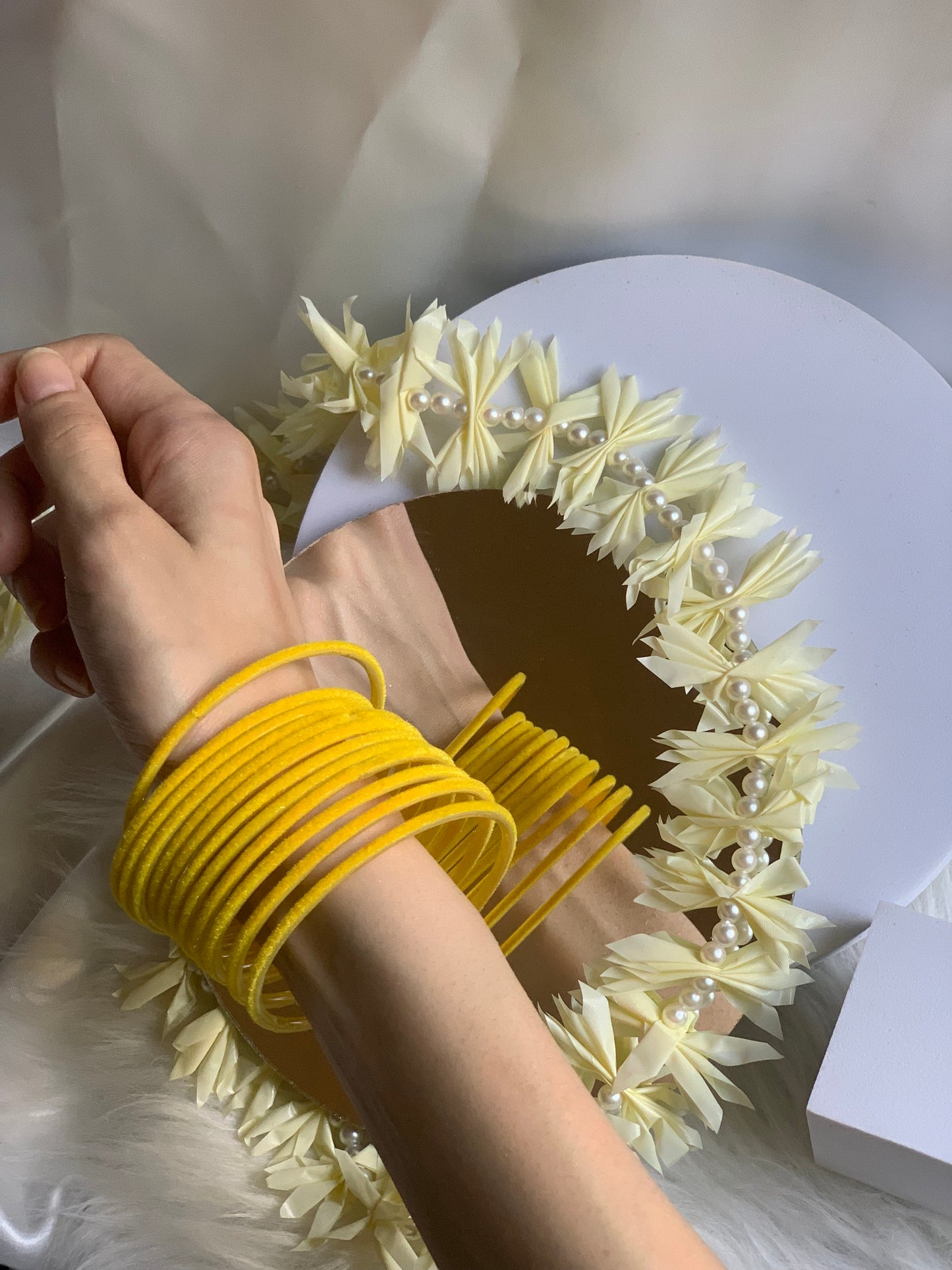 Velvet Bangles - (12 Pcs)