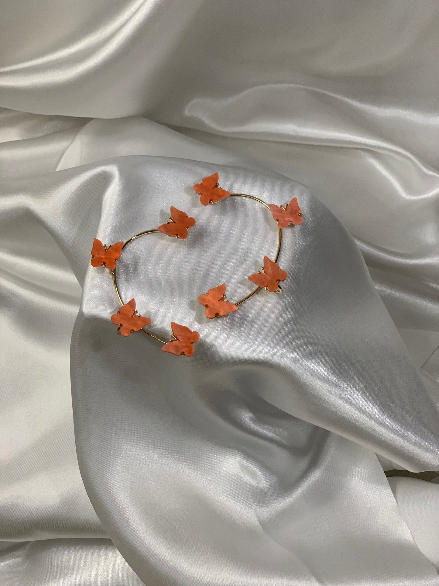 Butterfly - ear cuff - orange