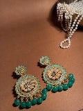 Sarah Jhumkay Gold - Green