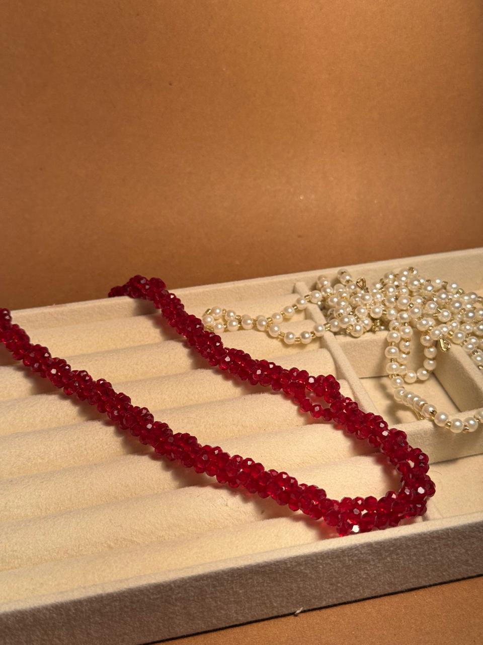 Crystal Chain - Maroon