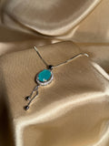 Oval Necklace Silver (Green)