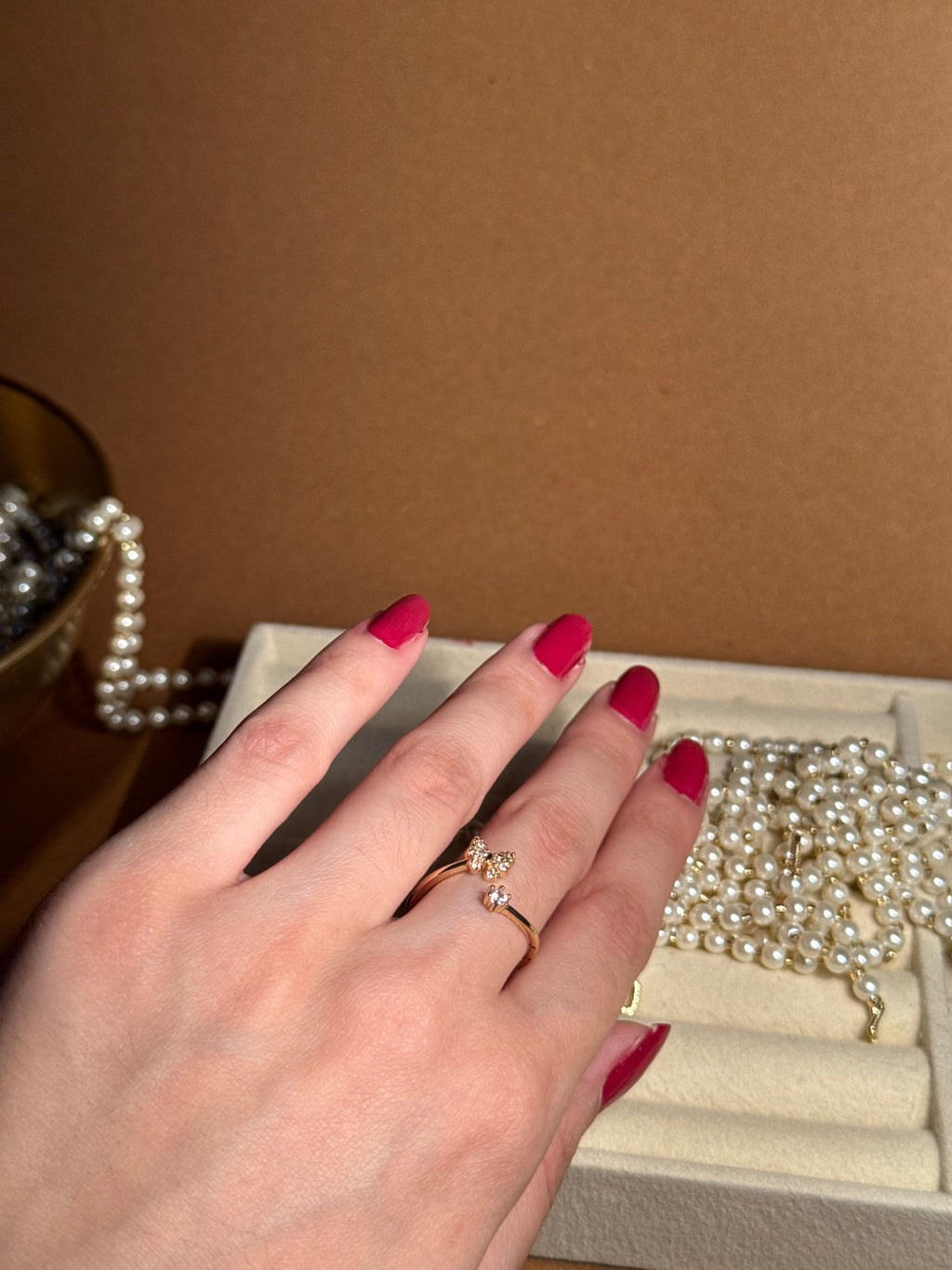 Dazzling Butterfly Gold Ring
