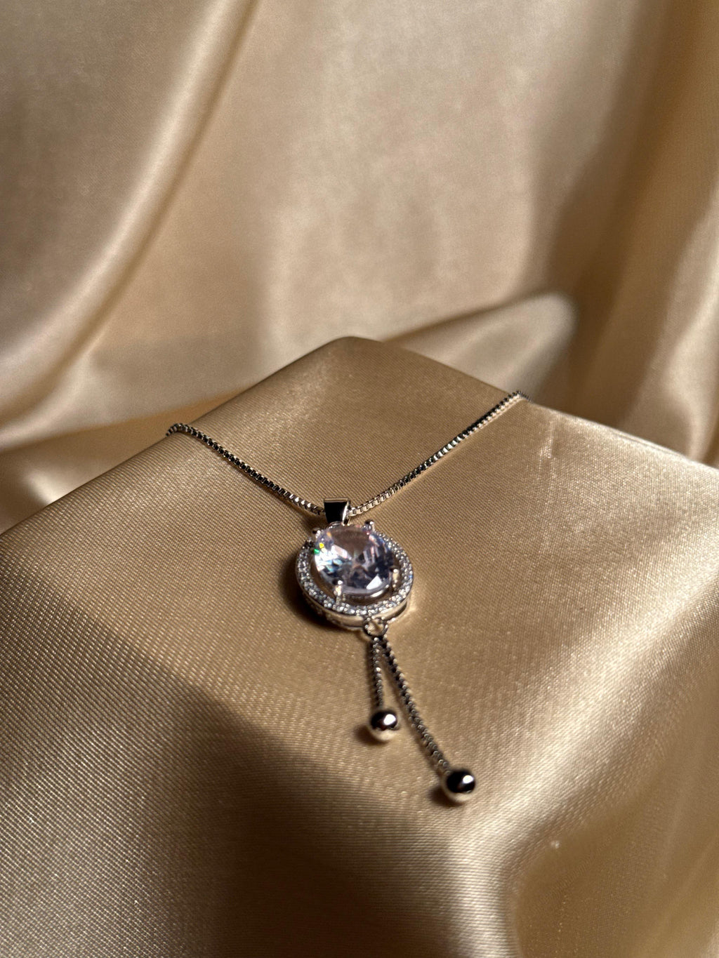 Oval Necklace Silver