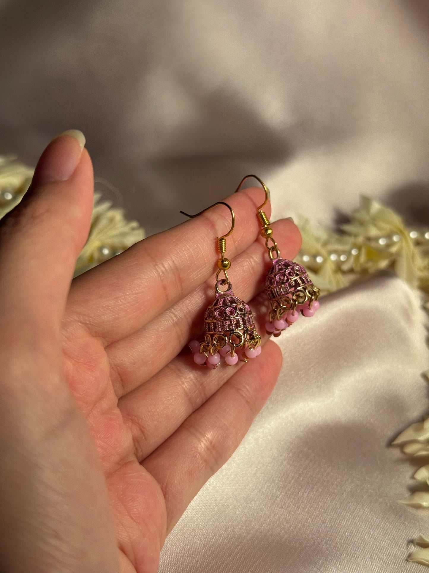 Mini jhumki pink - rozana