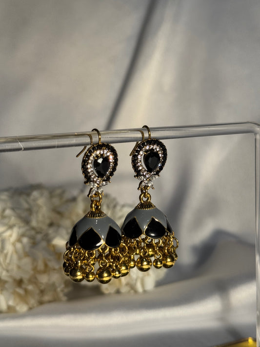 droplet bedazzled Rang-e-desi black and grey