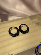 Black circle hoops- rozana