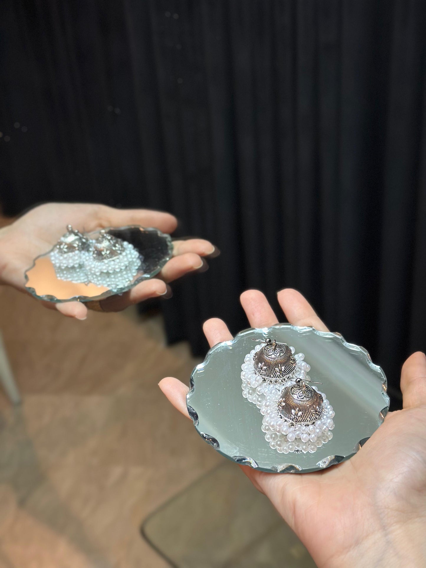 Moti jhumki charcoal- eid collection