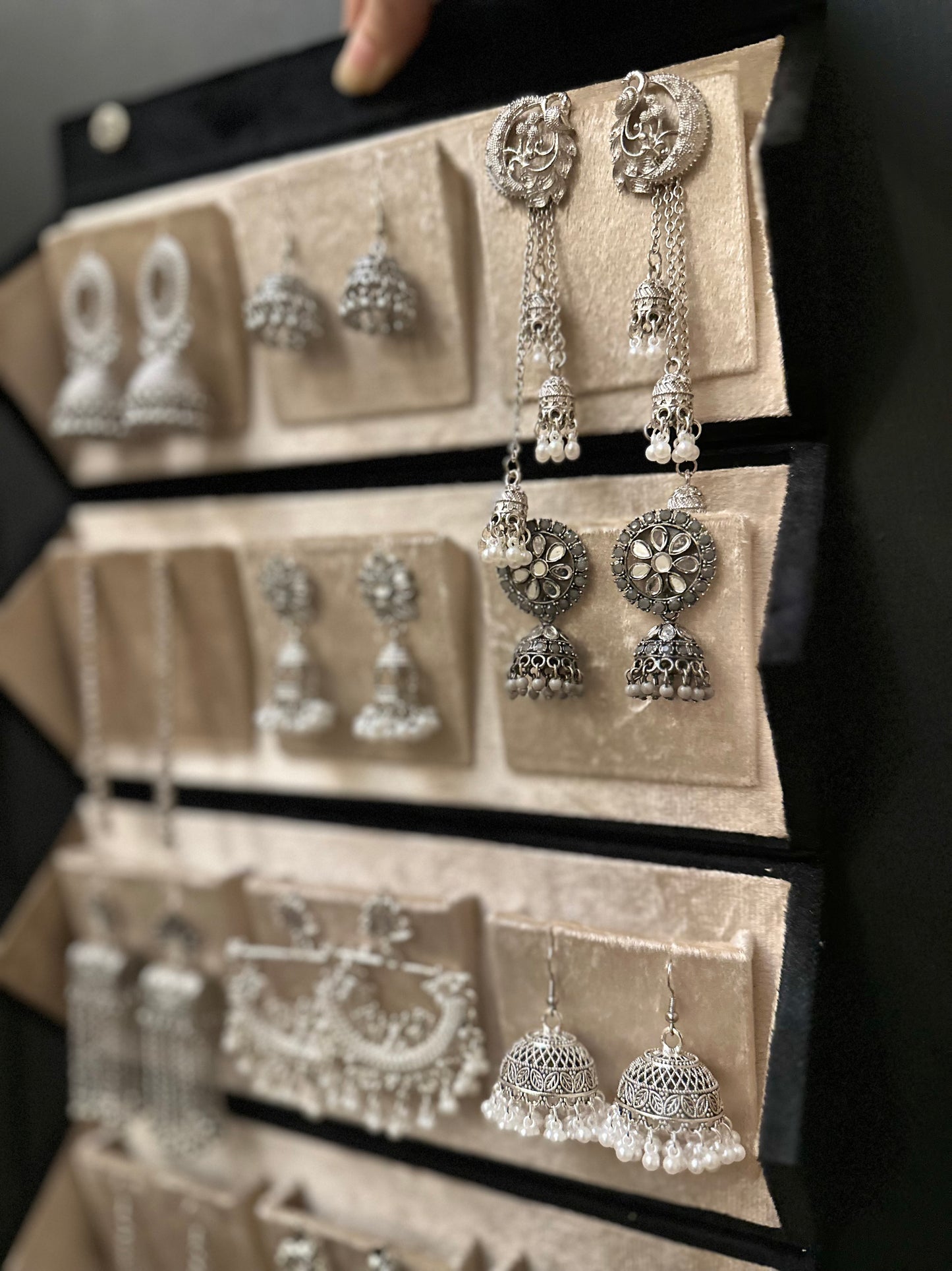Silver Jhumka box