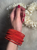thread bangles orange