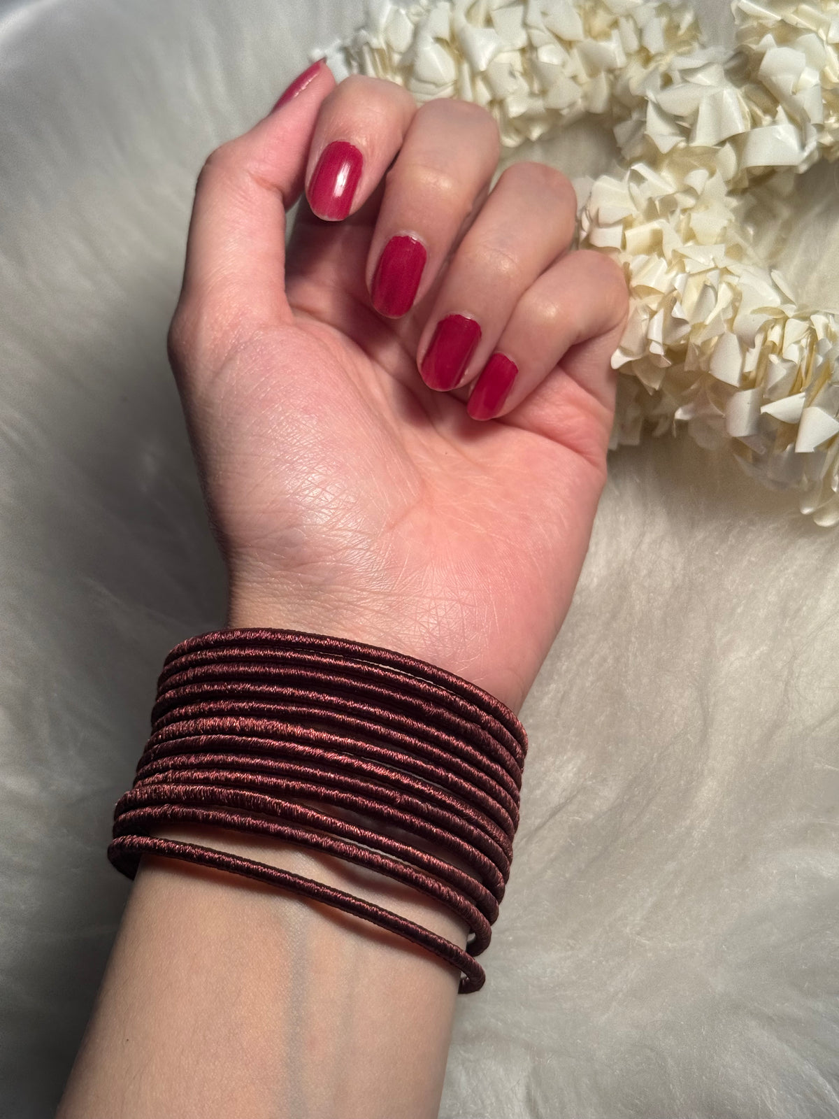 thread bangles brown