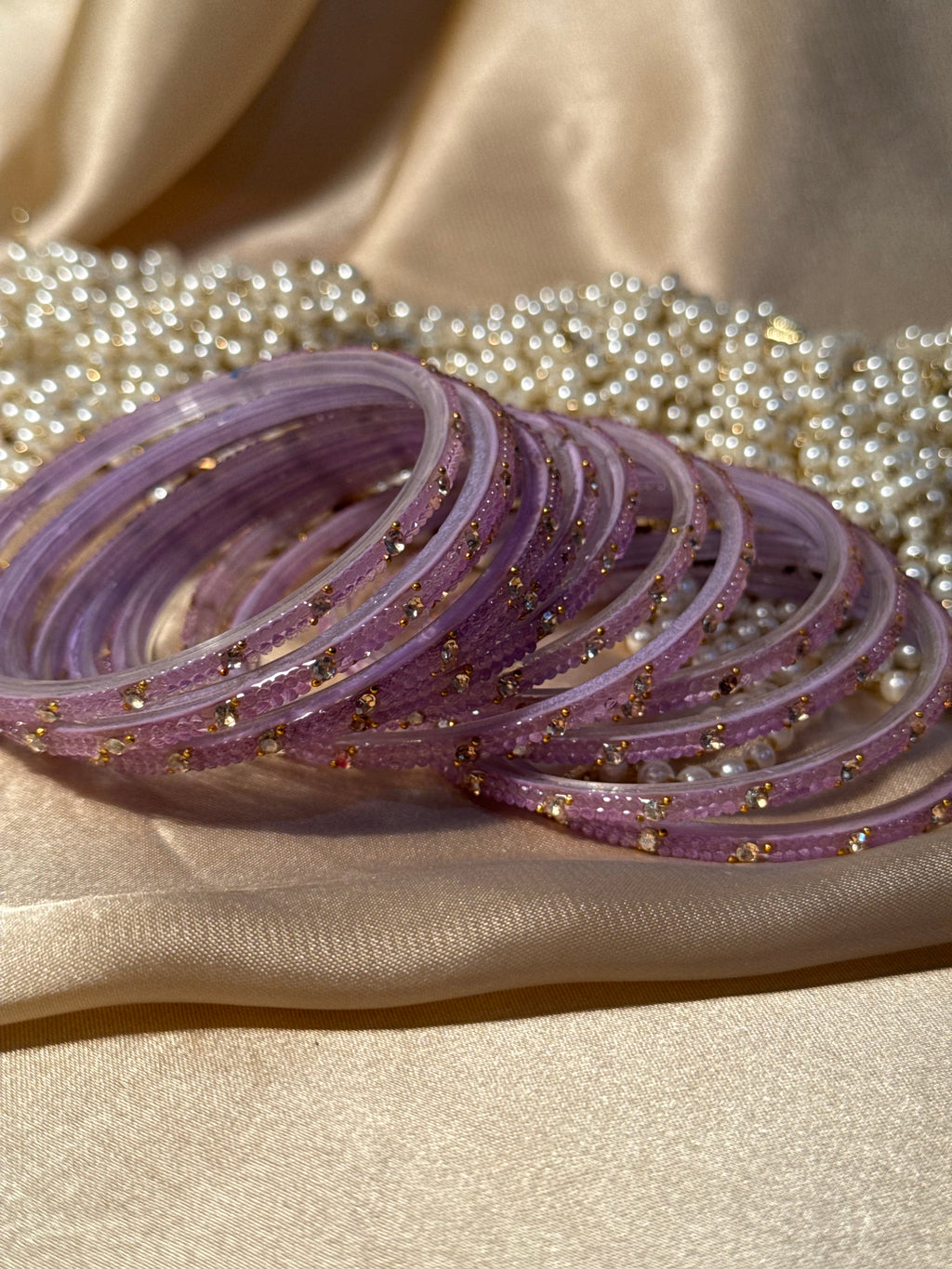 Gem bangles purple
