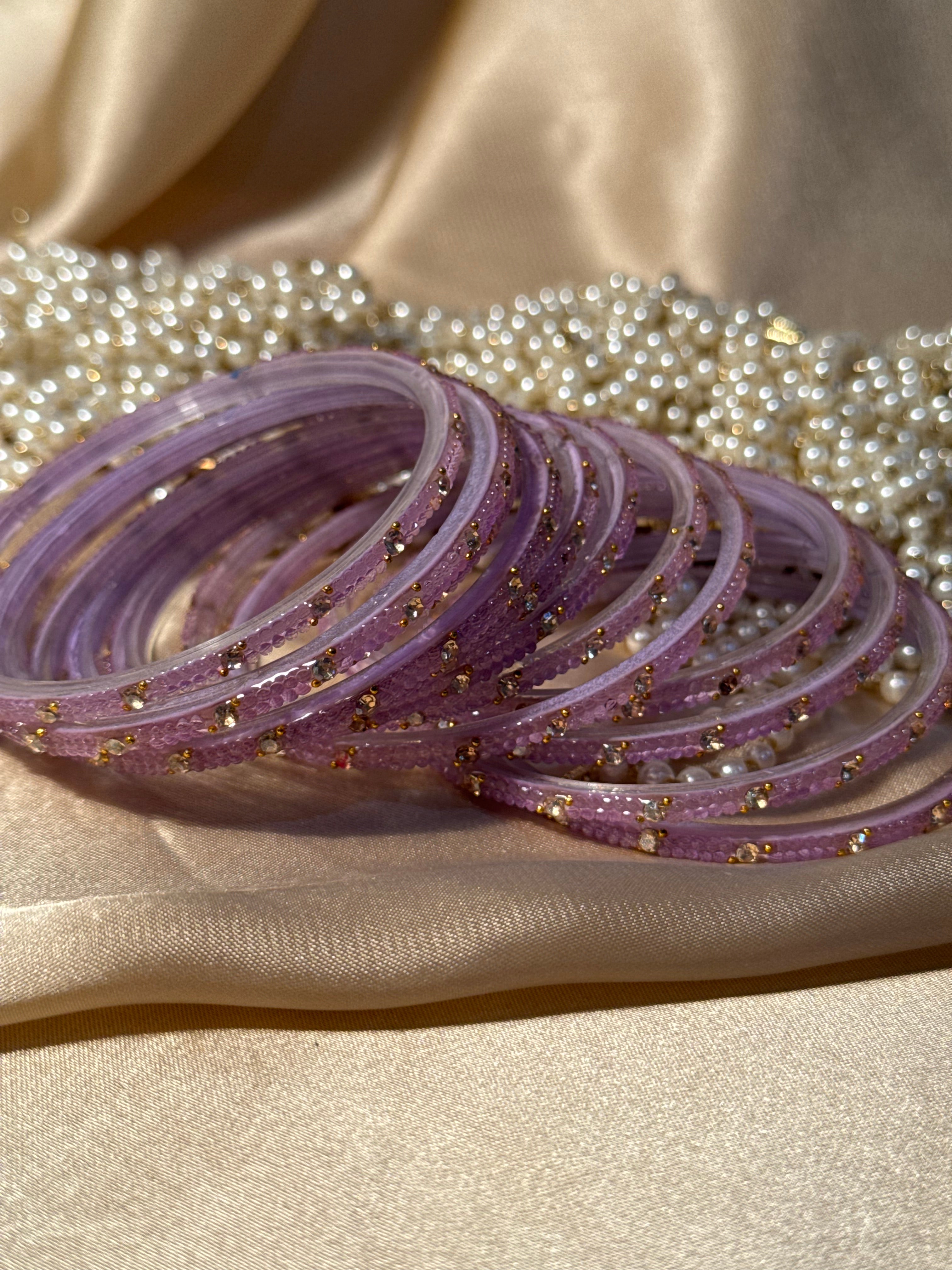 Gem bangles purple
