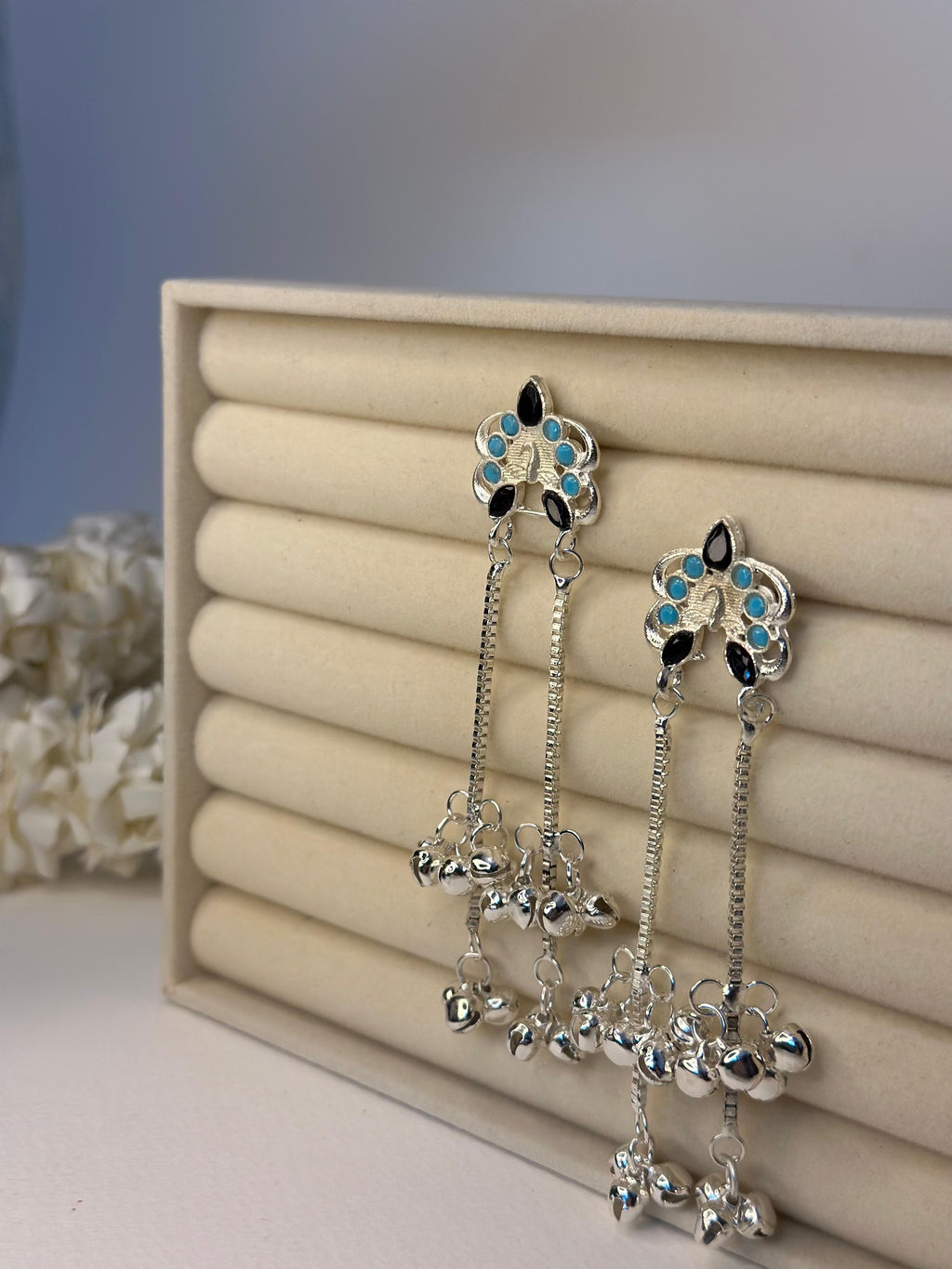 Patang (sky blue black and silver)
