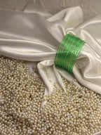 Glass bangles - light green - 12