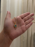 Oval Gem Necklace (Green)
