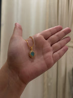 Oval Gem Necklace (Green)